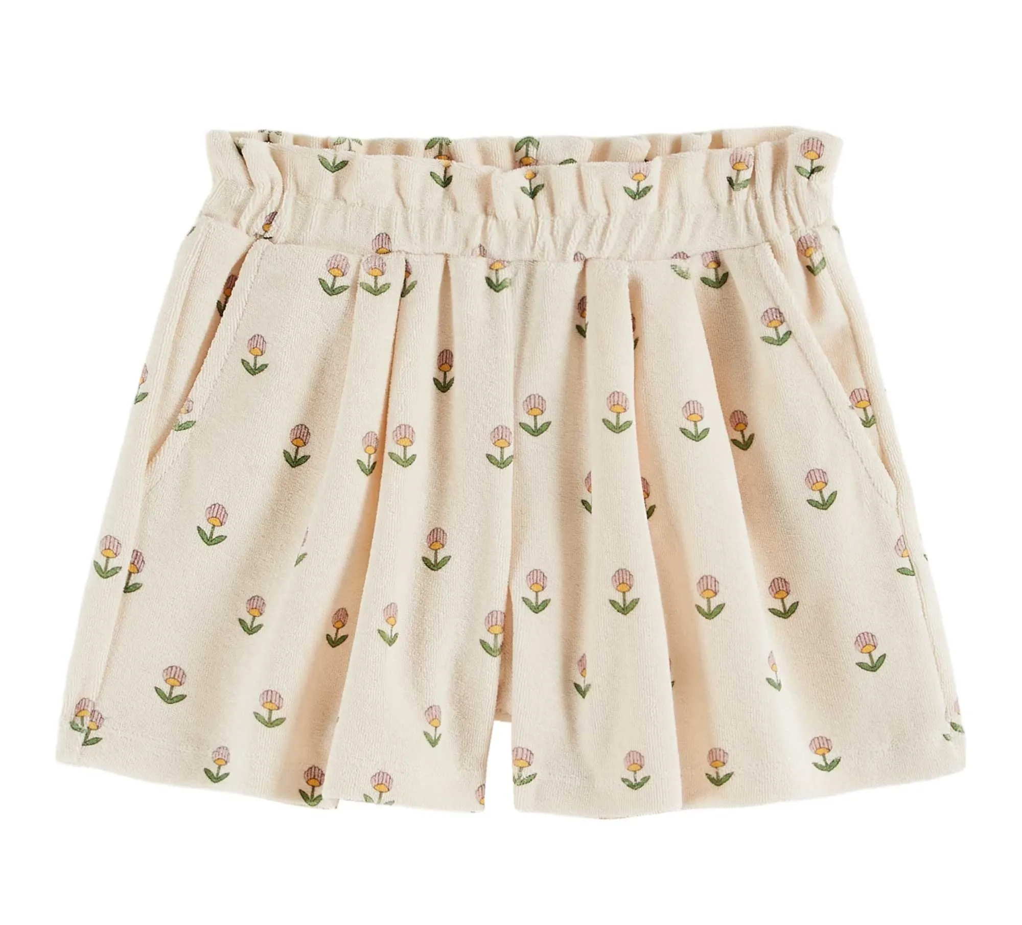 Sweet Floral Terrycloth Shorts