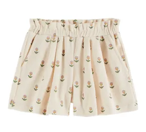 Sweet Floral Terrycloth Shorts