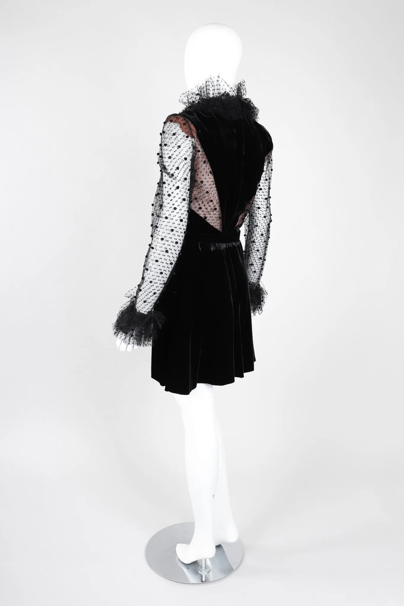 Swiss Dot Lace Cocktail Dress