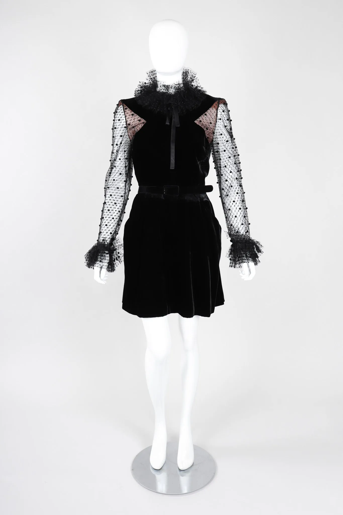 Swiss Dot Lace Cocktail Dress