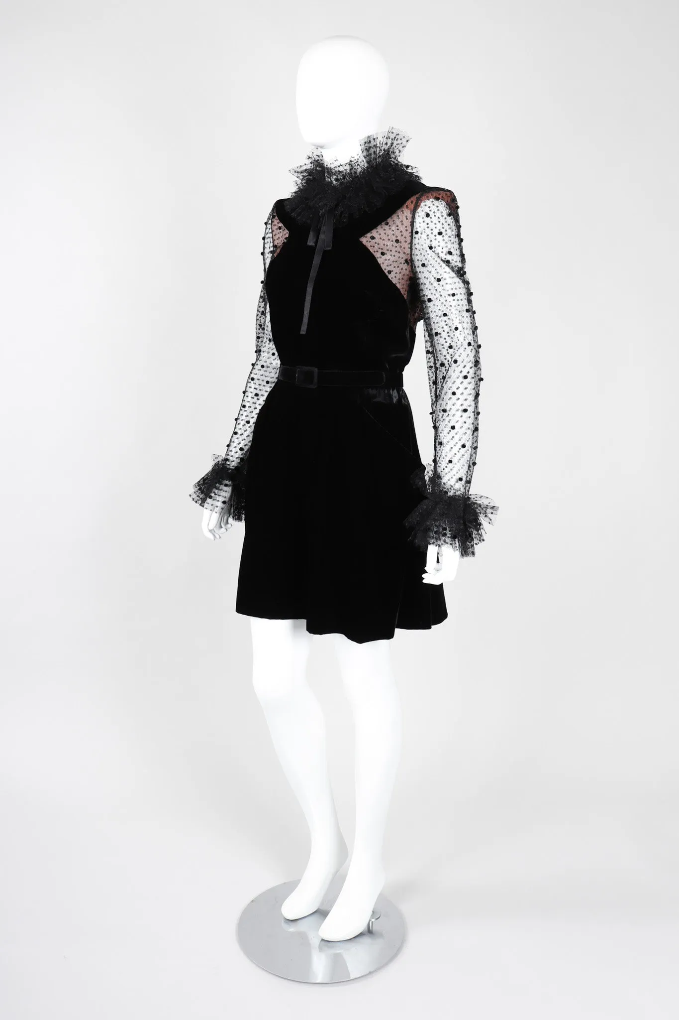 Swiss Dot Lace Cocktail Dress