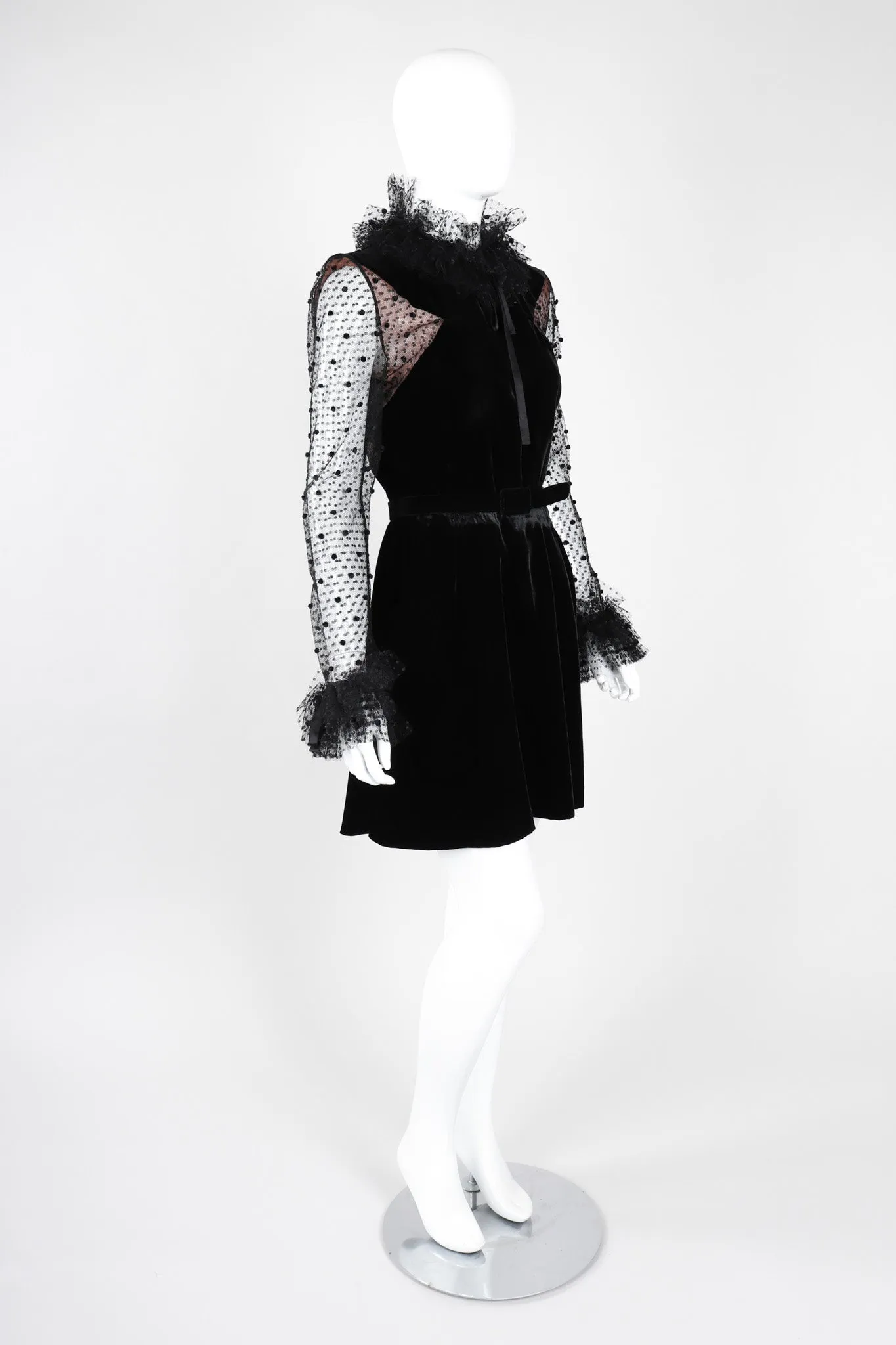 Swiss Dot Lace Cocktail Dress