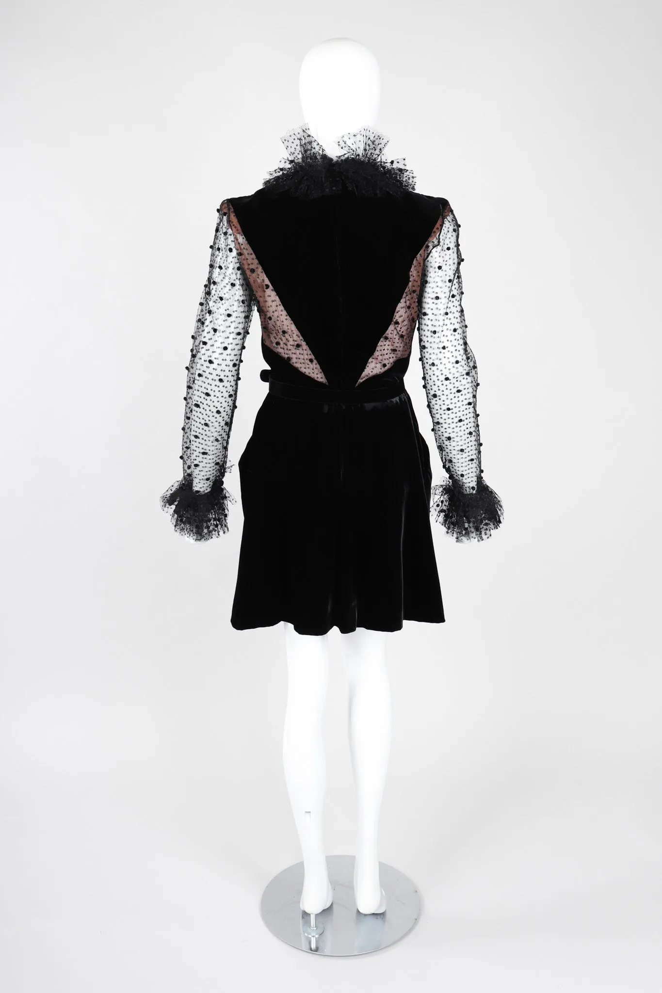 Swiss Dot Lace Cocktail Dress
