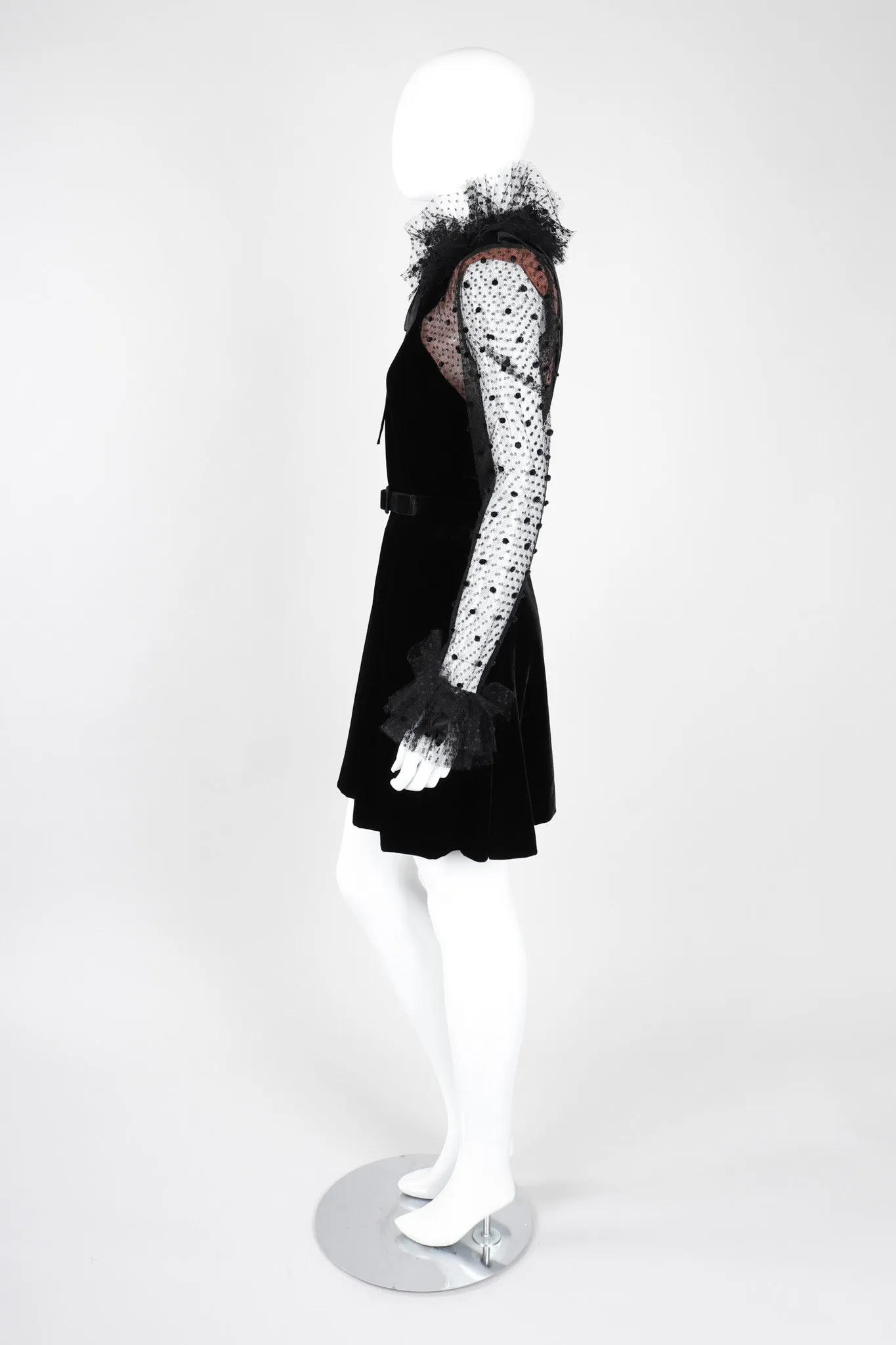 Swiss Dot Lace Cocktail Dress
