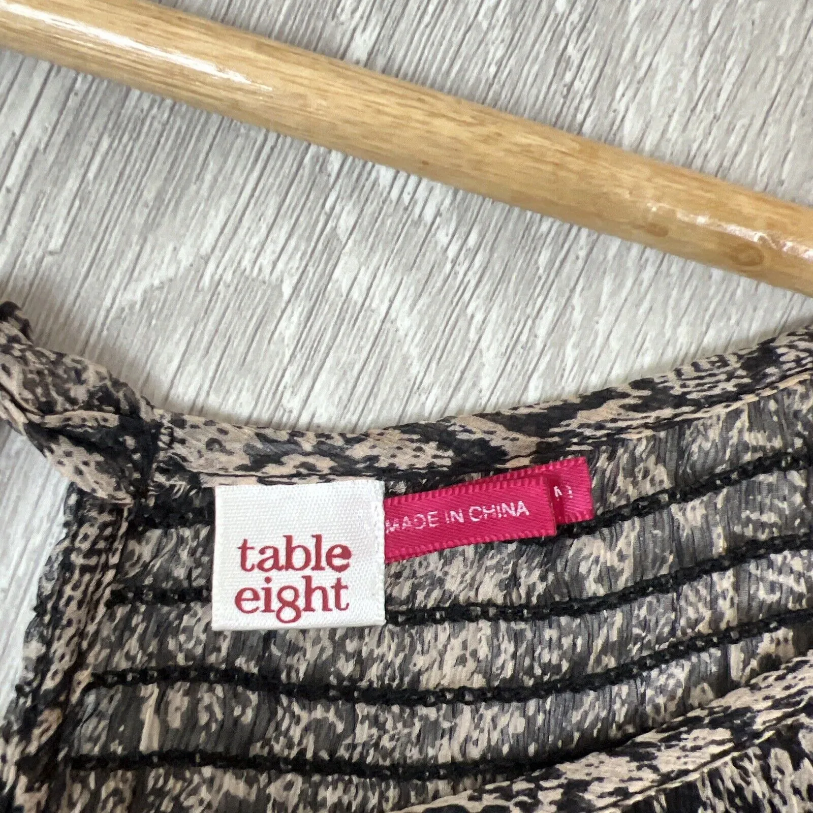 Table Eight Womens Silk sheer Top Size Medium