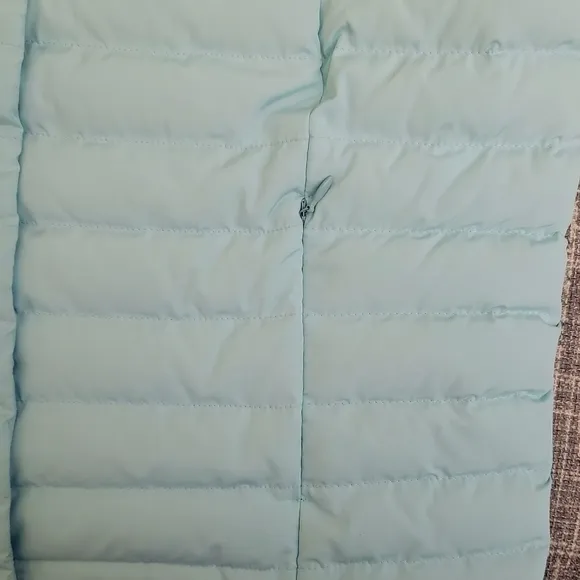 Talbots Quilted Down Puffer Jacket Flattering Sea Green Women's S