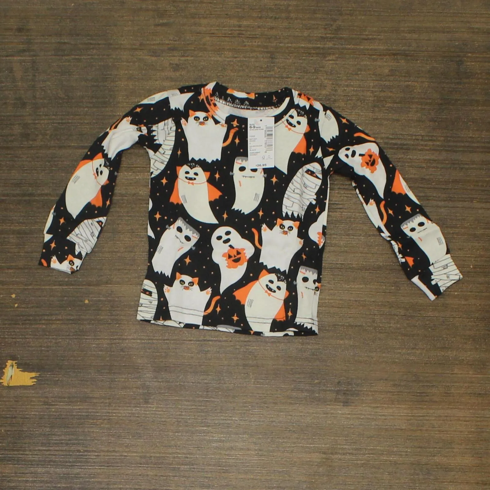 The Children's Place Baby Infant 2 Piece Pajama Set Ghosts Black 6-9 Months