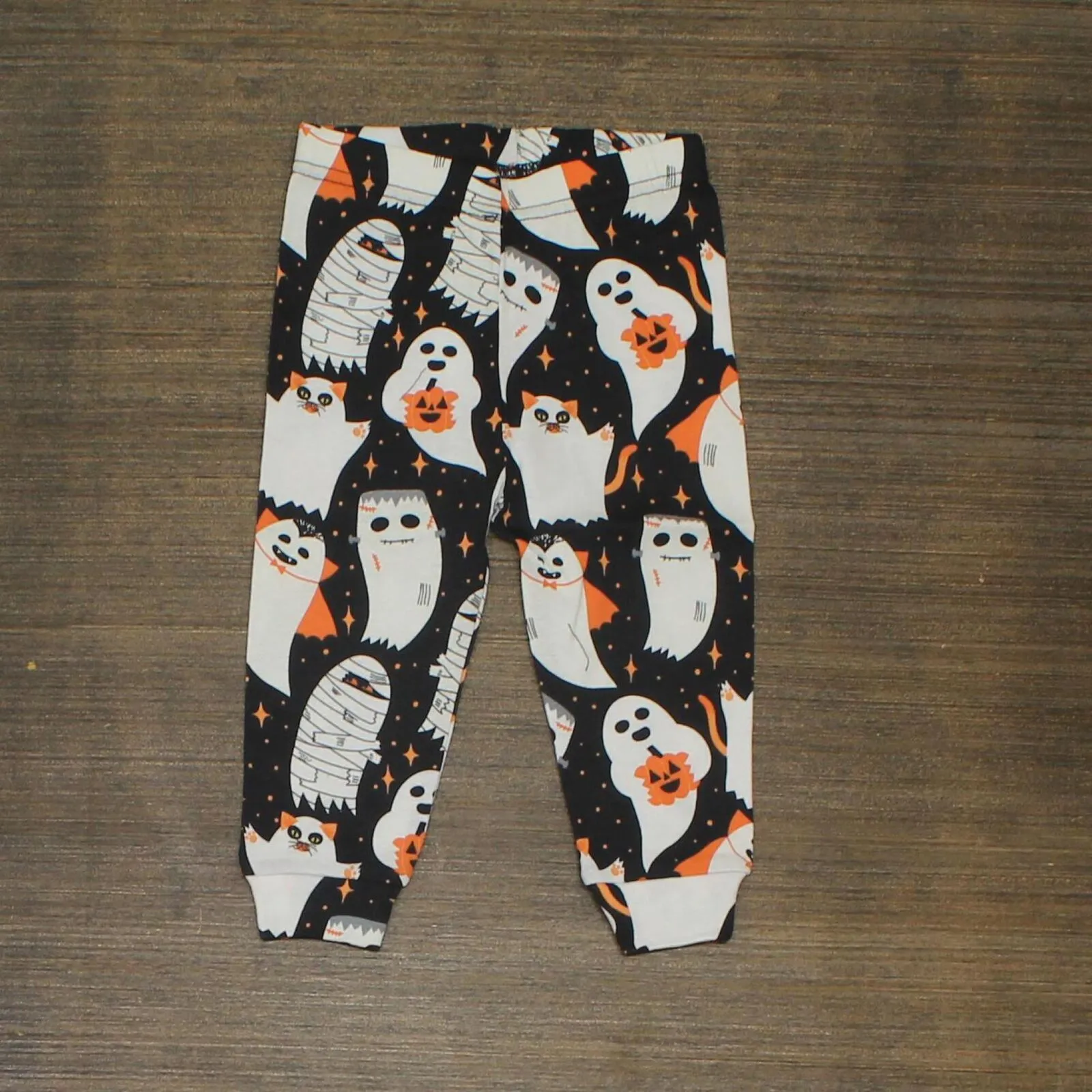 The Children's Place Baby Infant 2 Piece Pajama Set Ghosts Black 6-9 Months