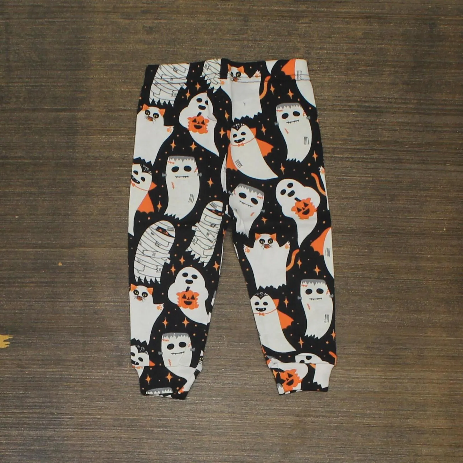 The Children's Place Baby Infant 2 Piece Pajama Set Ghosts Black 6-9 Months