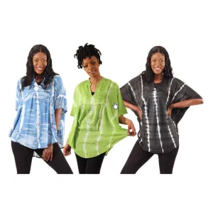 Tie Dye Embroidered Poncho