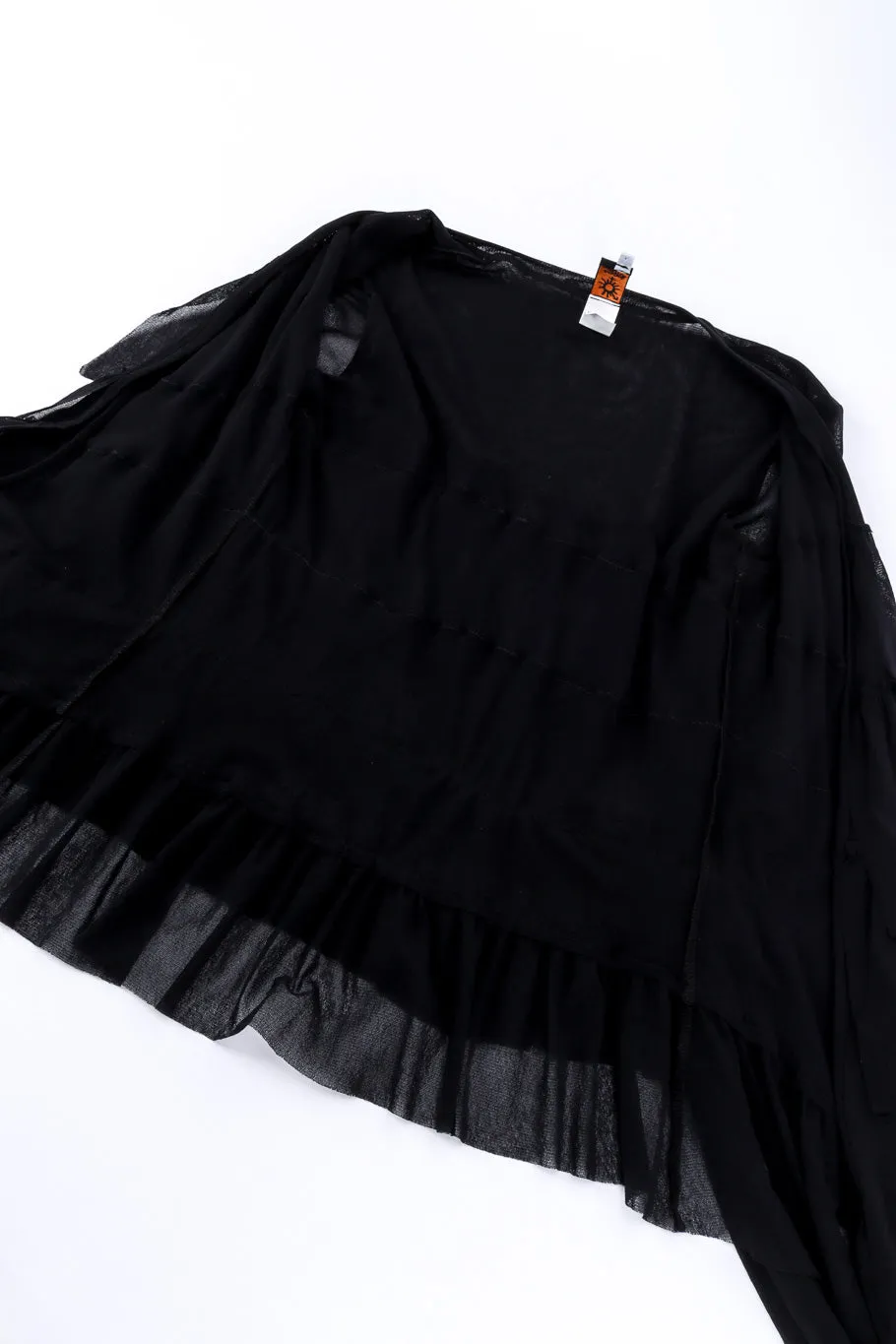 Tiered Ruffle Mesh Cardigan