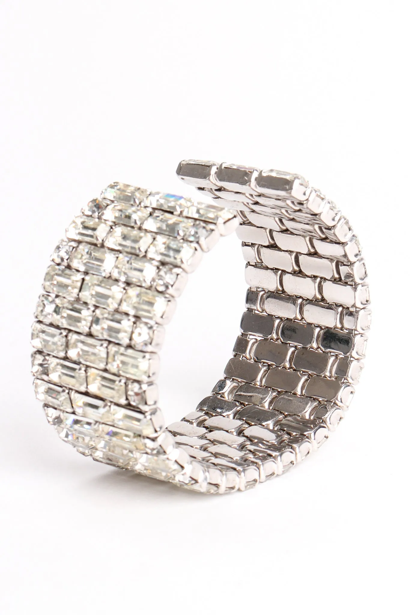 Tiled Rhinestone Baguette Cuff