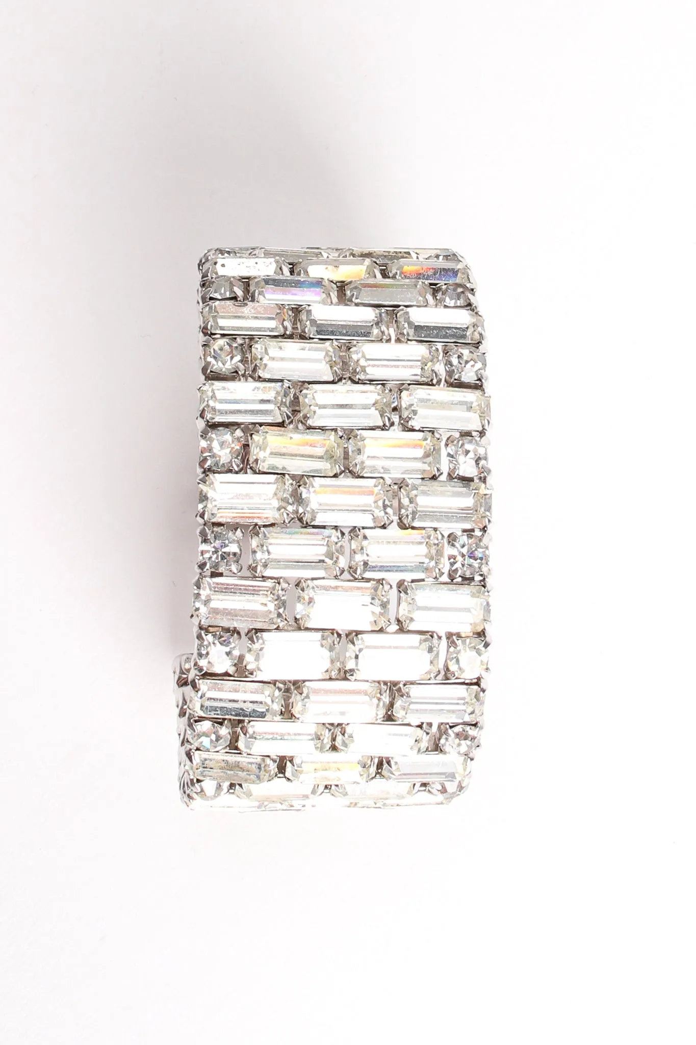 Tiled Rhinestone Baguette Cuff