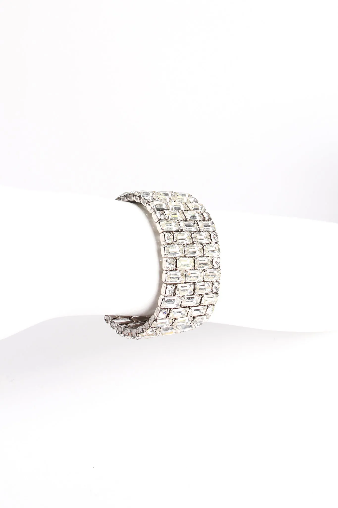 Tiled Rhinestone Baguette Cuff
