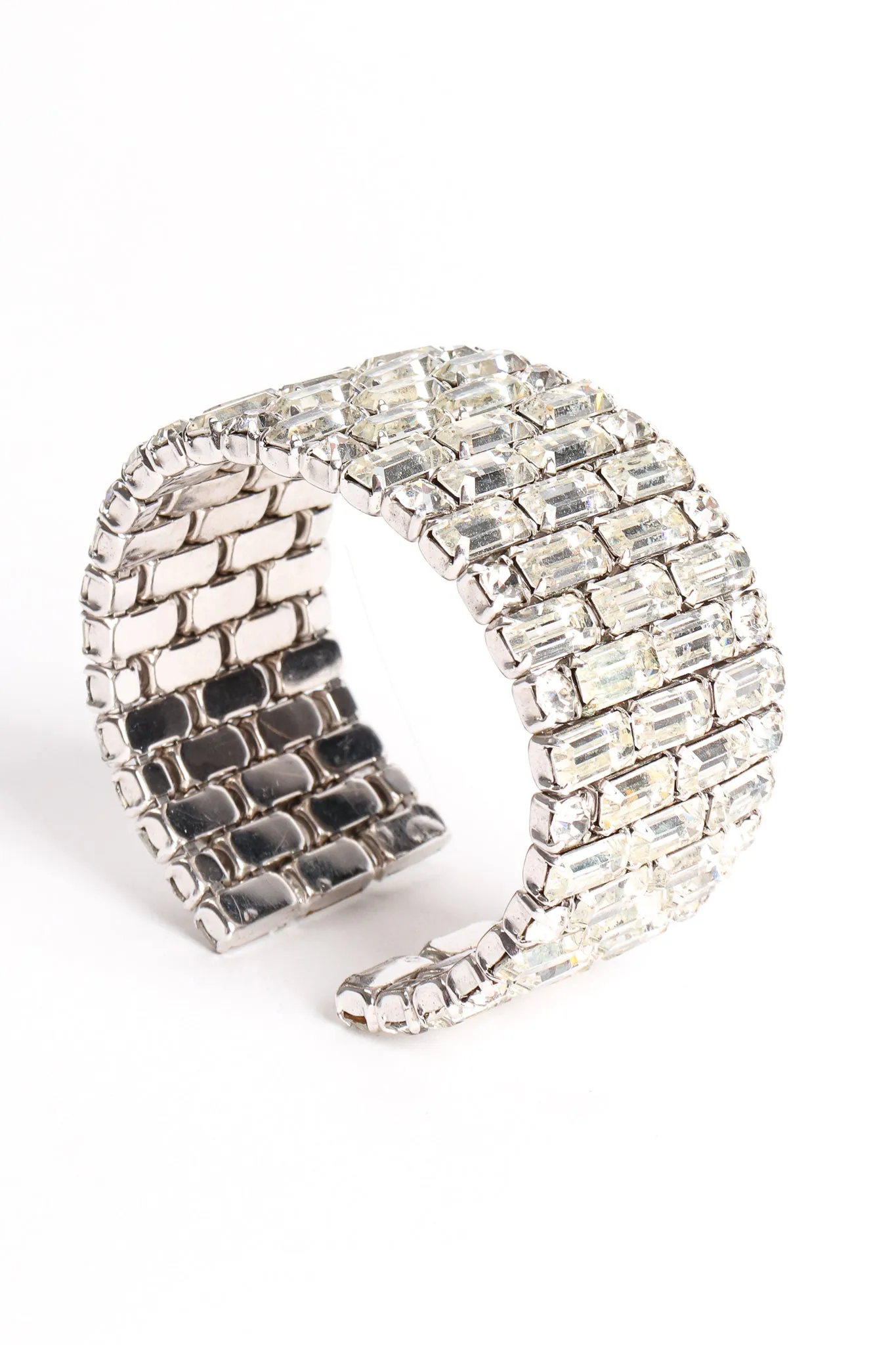 Tiled Rhinestone Baguette Cuff