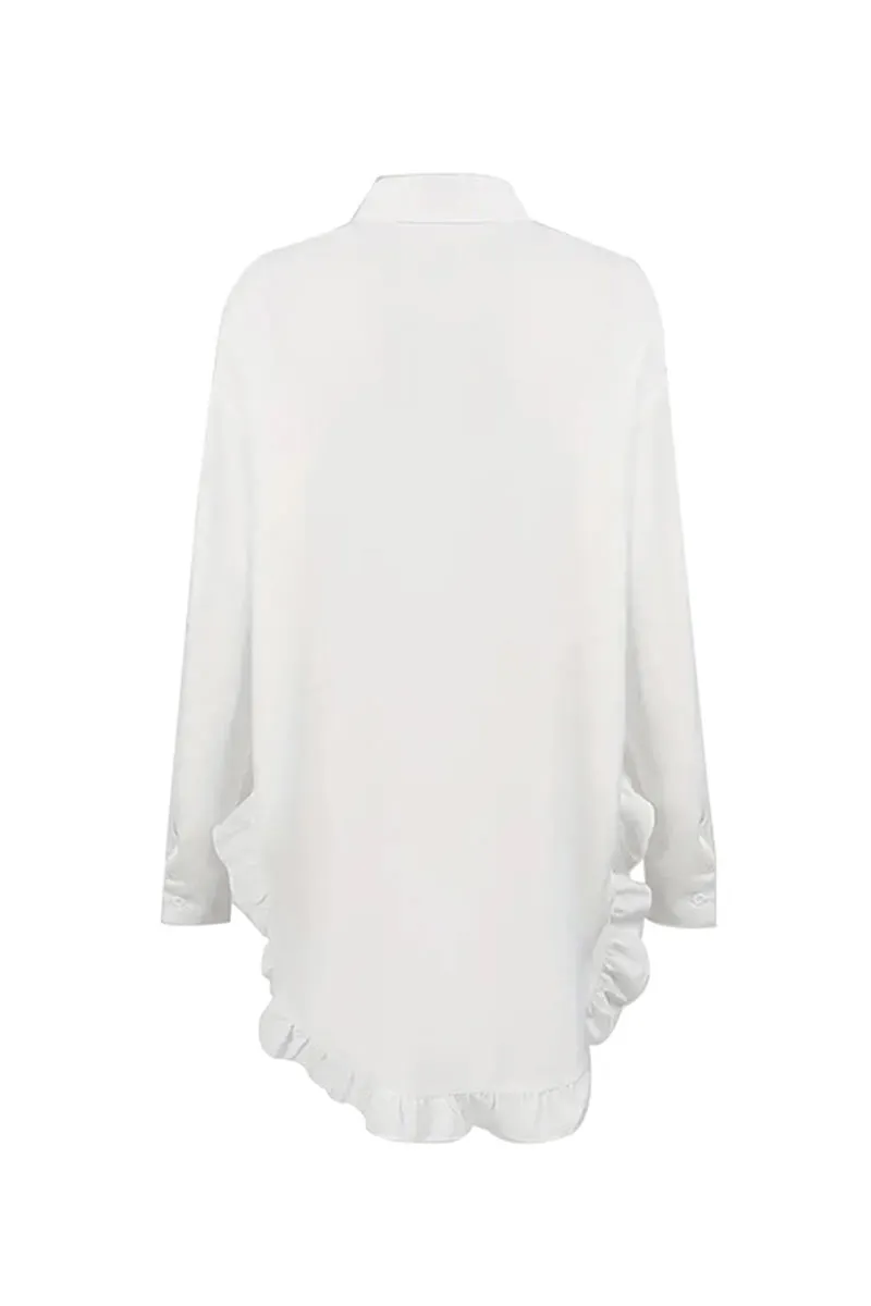 TL0089 Ruffle Long Shirt