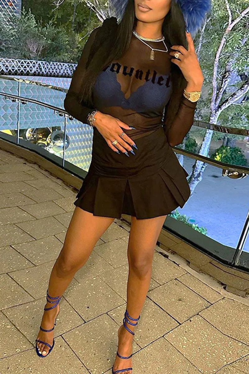 TL0359 Black Mesh Shirt