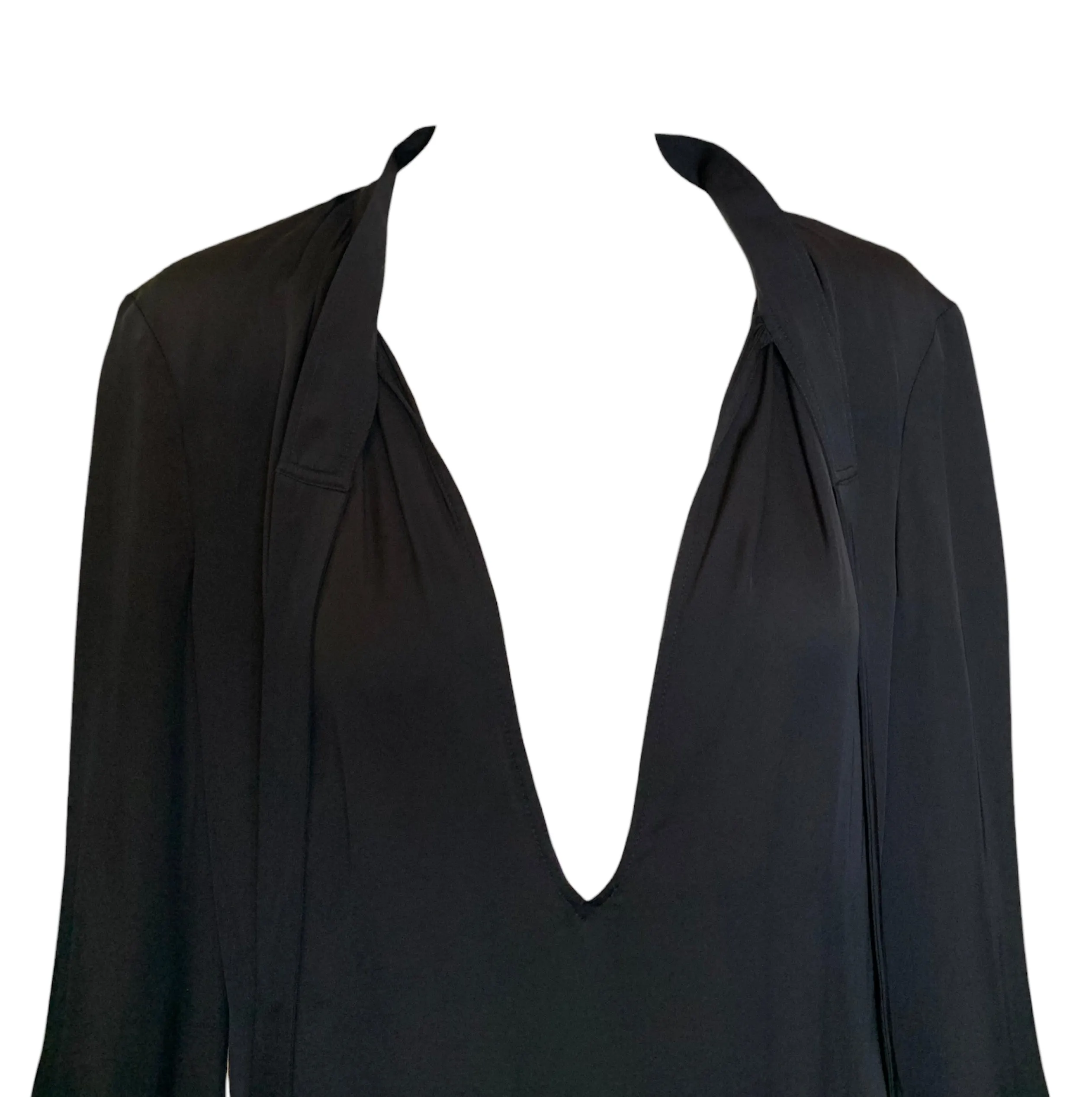 Tom Ford for Gucci Black Silk Sheath Tie Dress