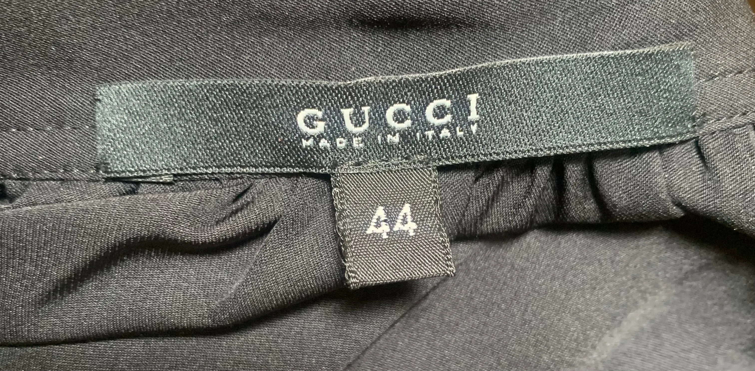 Tom Ford for Gucci Black Silk Sheath Tie Dress