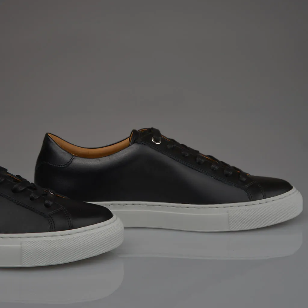Urban Black Leather Sneakers