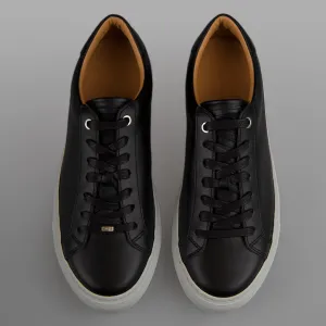 Urban Black Leather Sneakers