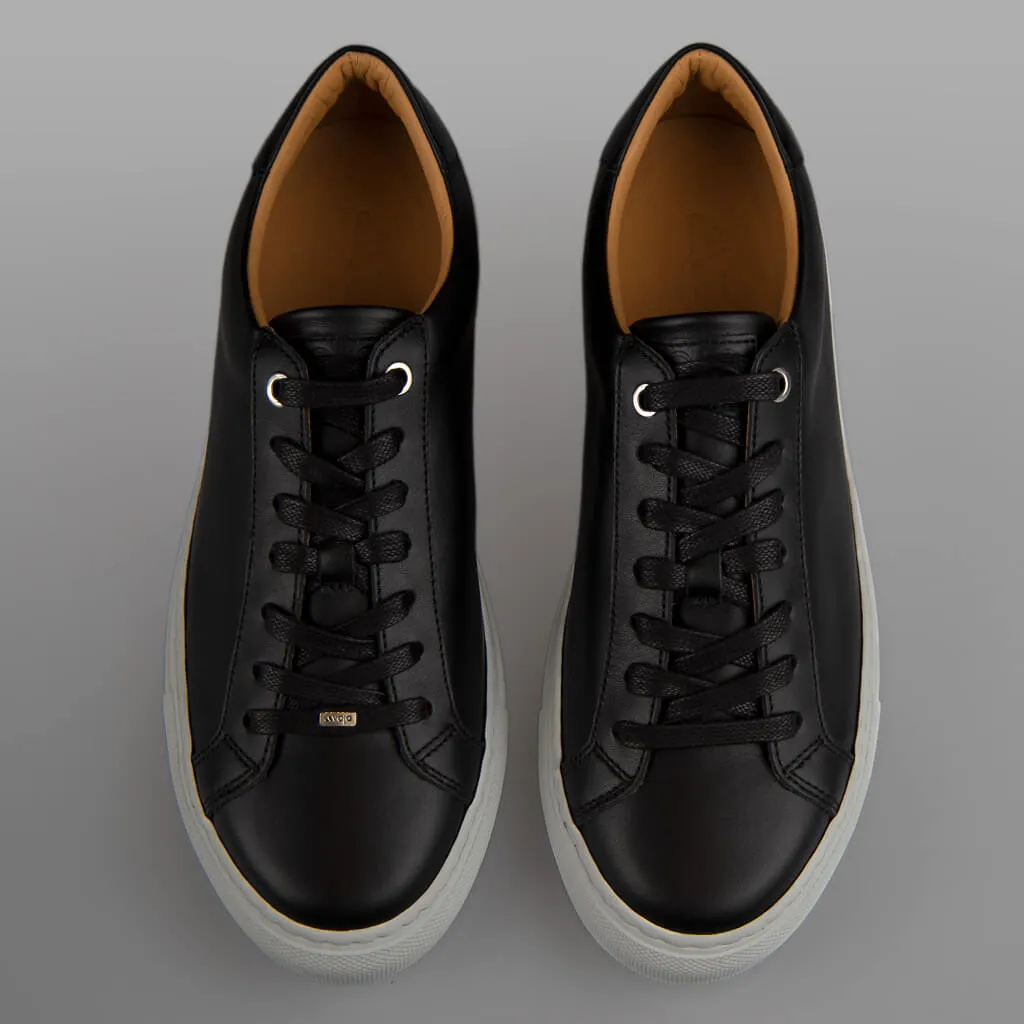 Urban Black Leather Sneakers