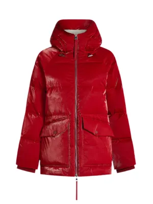 Varley Fullerton Down Jacket in Red Dahlia