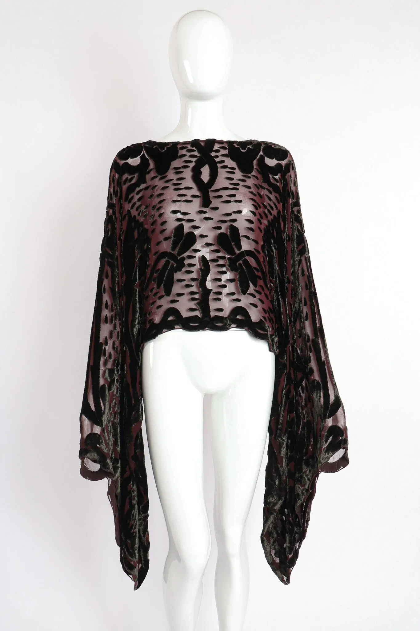 Velvet Burnout Kimono Top