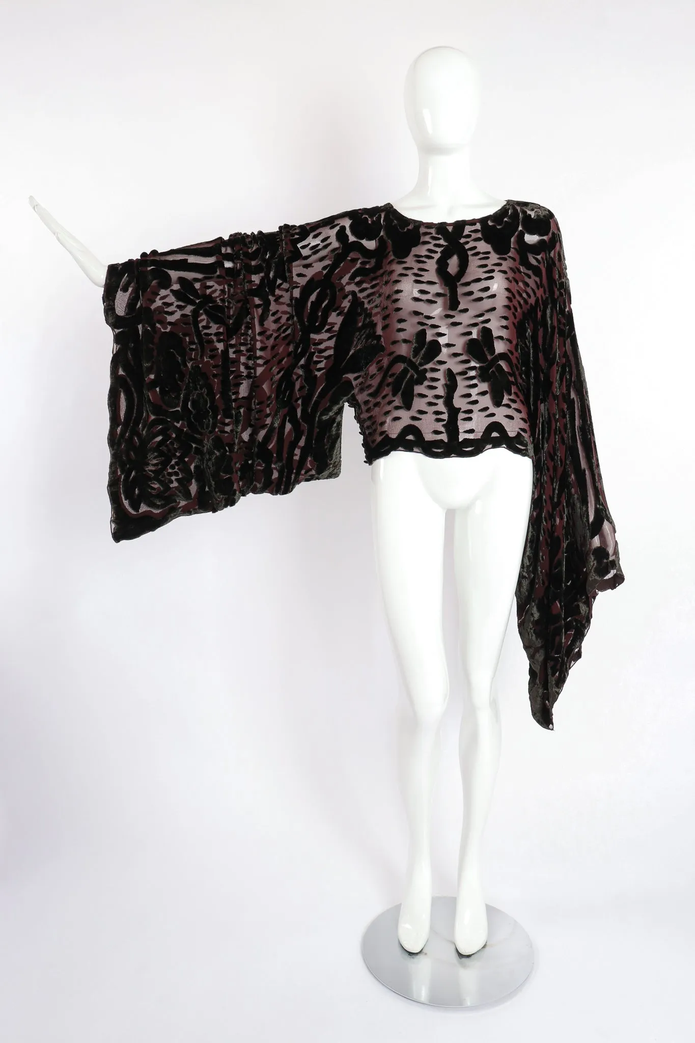 Velvet Burnout Kimono Top