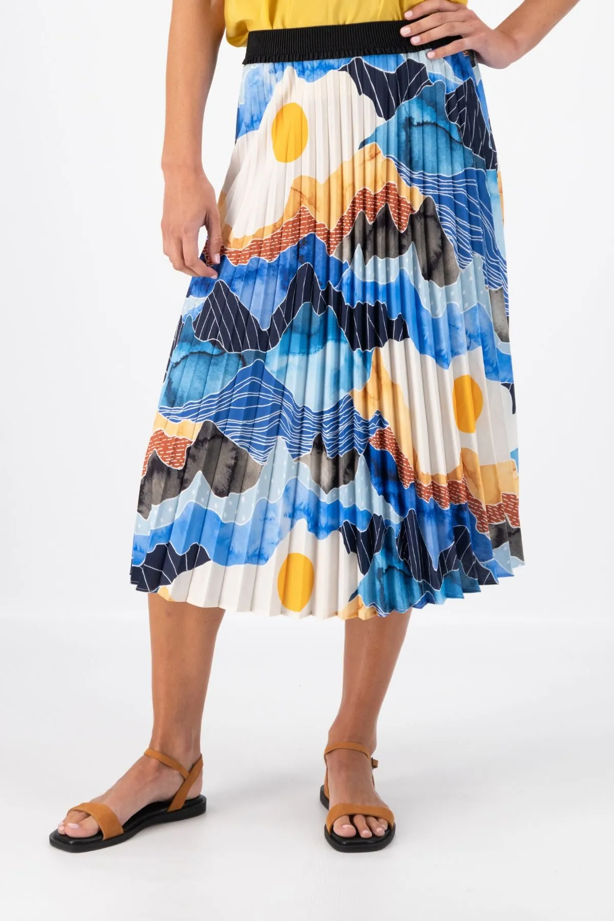 Vista Pleated Skirt Blue