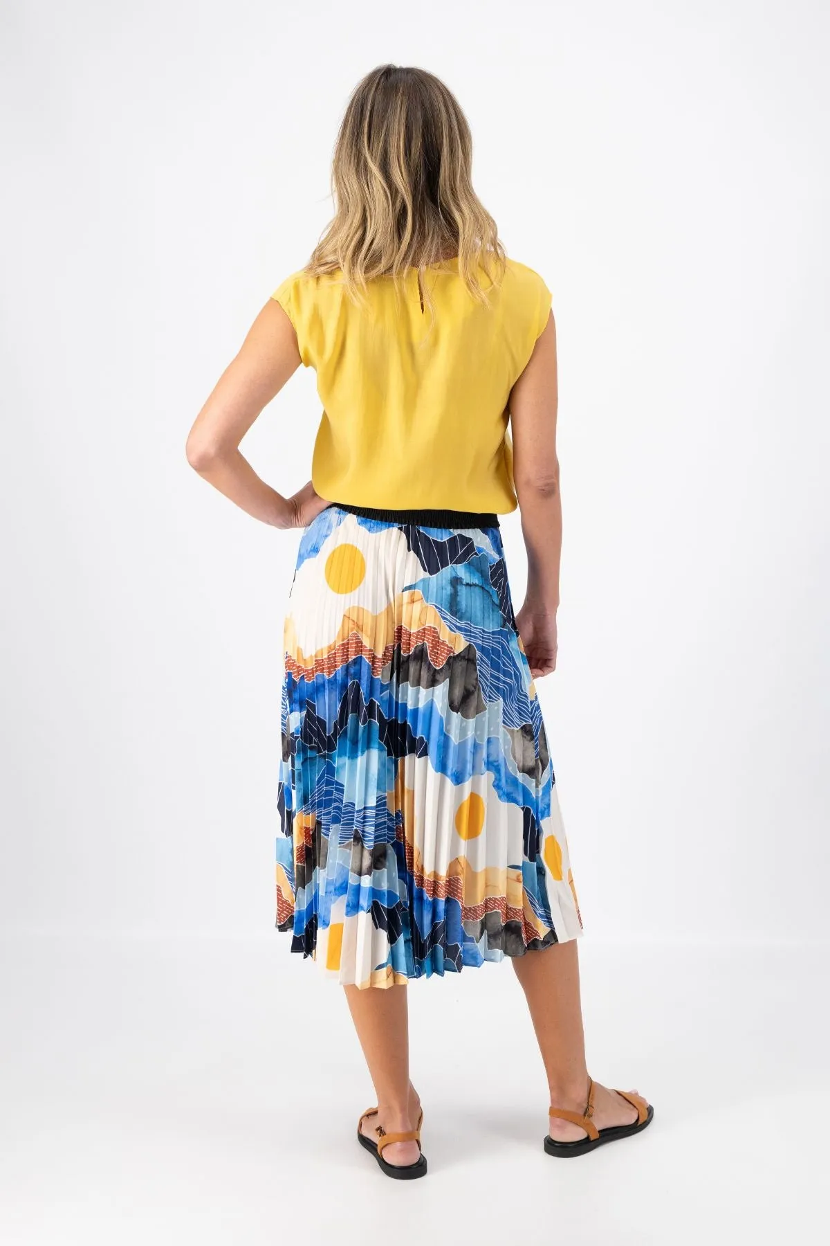Vista Pleated Skirt Blue
