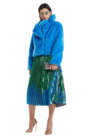 We Don't Have a Planet B Pleated Skirt