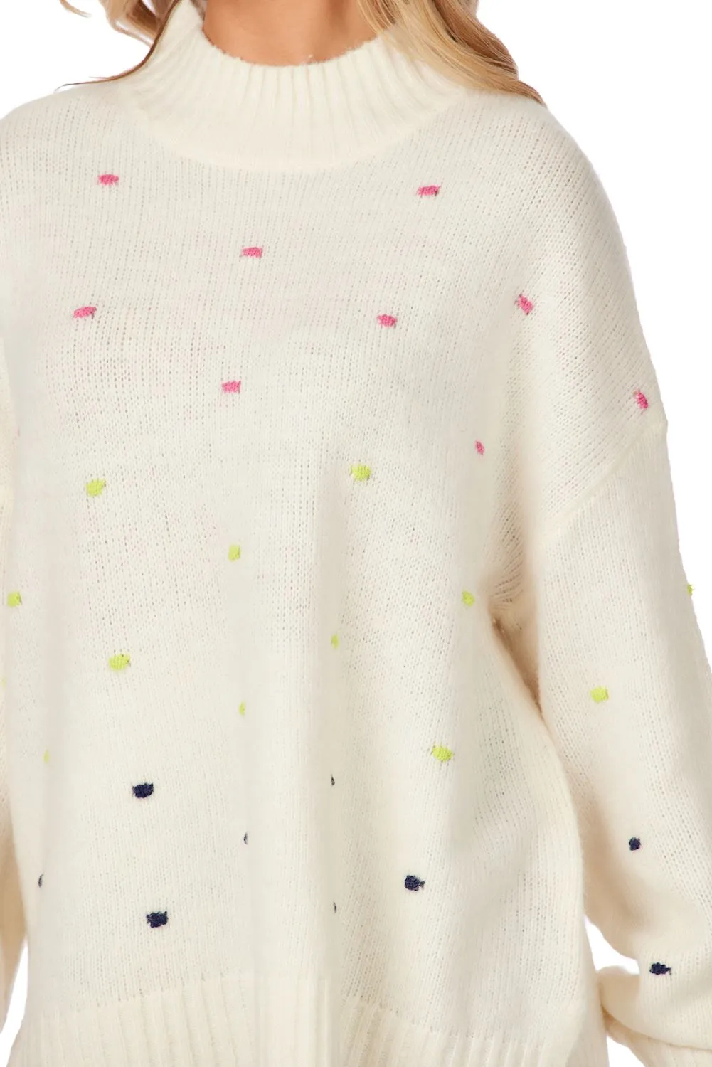 White Novie Pom-Pom Sweater - FINAL SALE