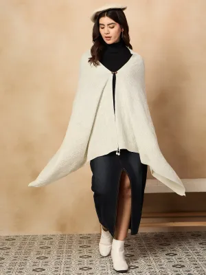 White Shimmer Poncho