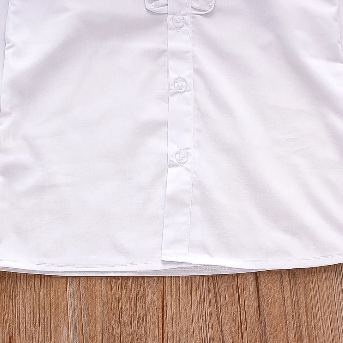 White Shirt for Girls with Long Sleeves