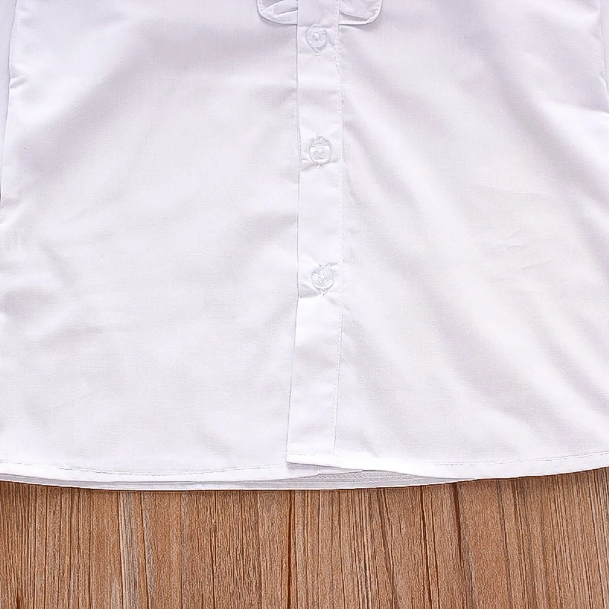 White Shirt for Girls with Long Sleeves
