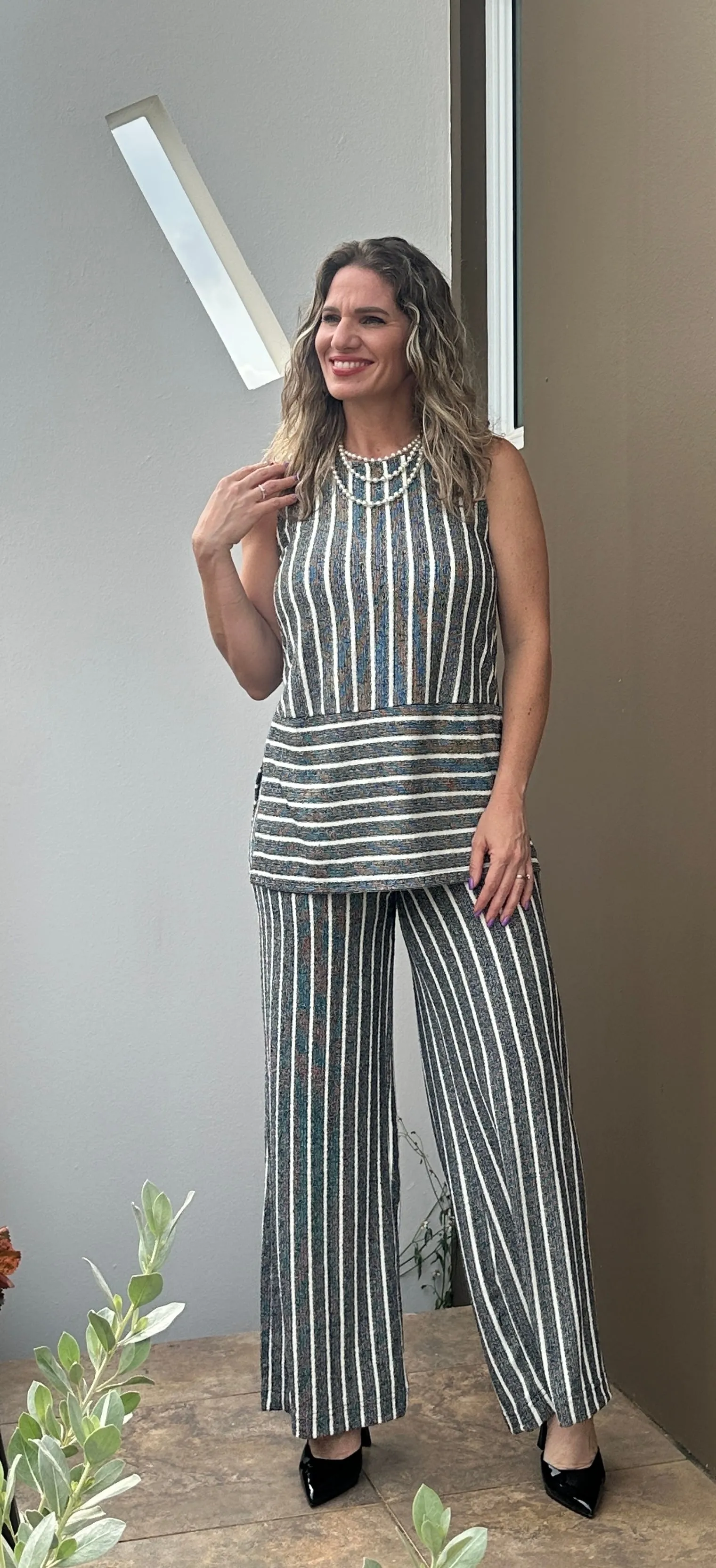 Wide Leg seersucker pants
