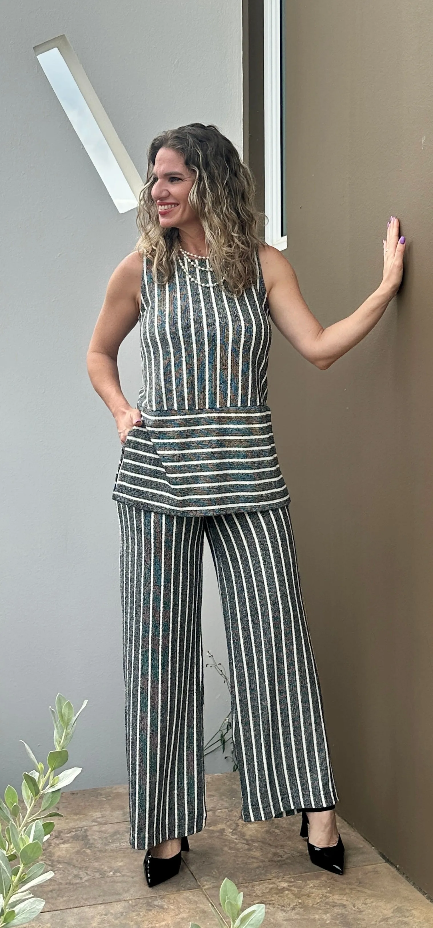 Wide Leg seersucker pants