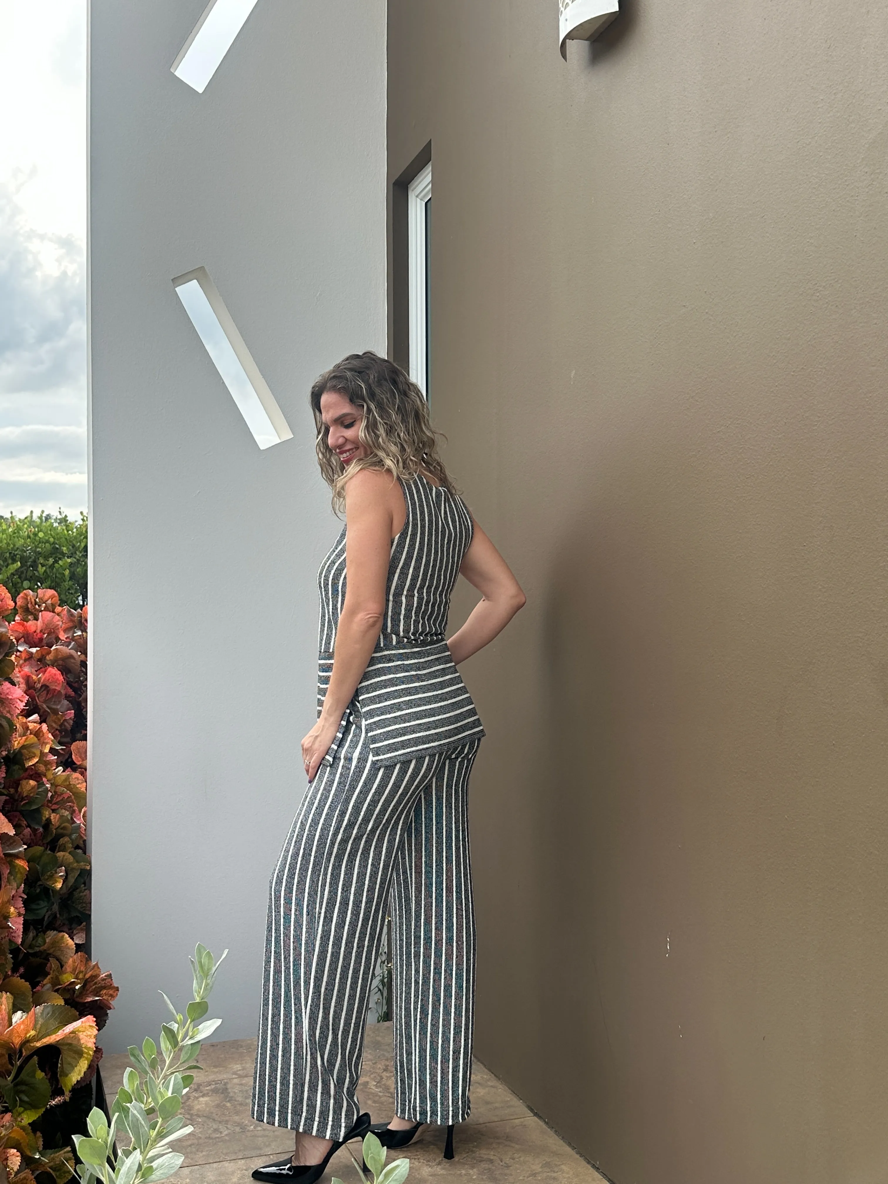 Wide Leg seersucker pants