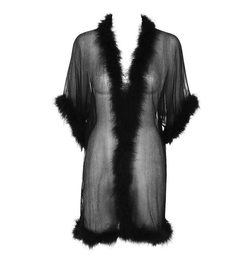 Wild Orchid Feather Gown