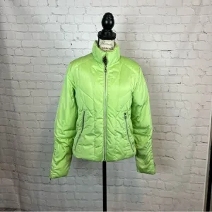 Women’s Andrew Marc Green goose Down Puffer Coat Size Medium