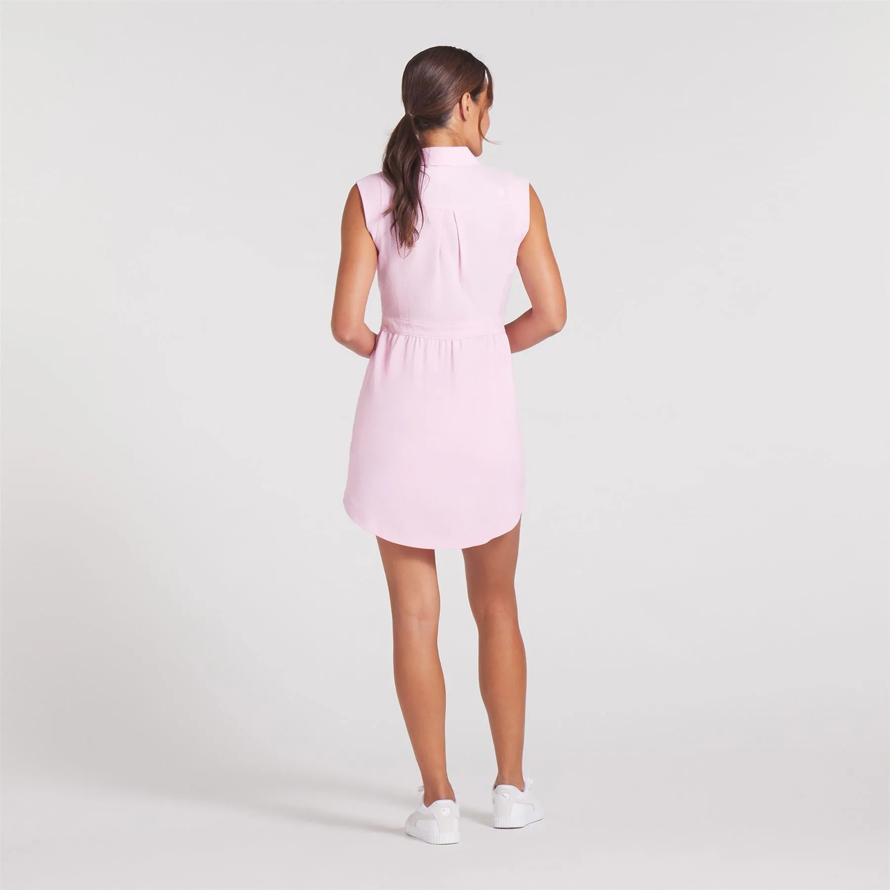 x AP Seersucker Dress Pale Pink