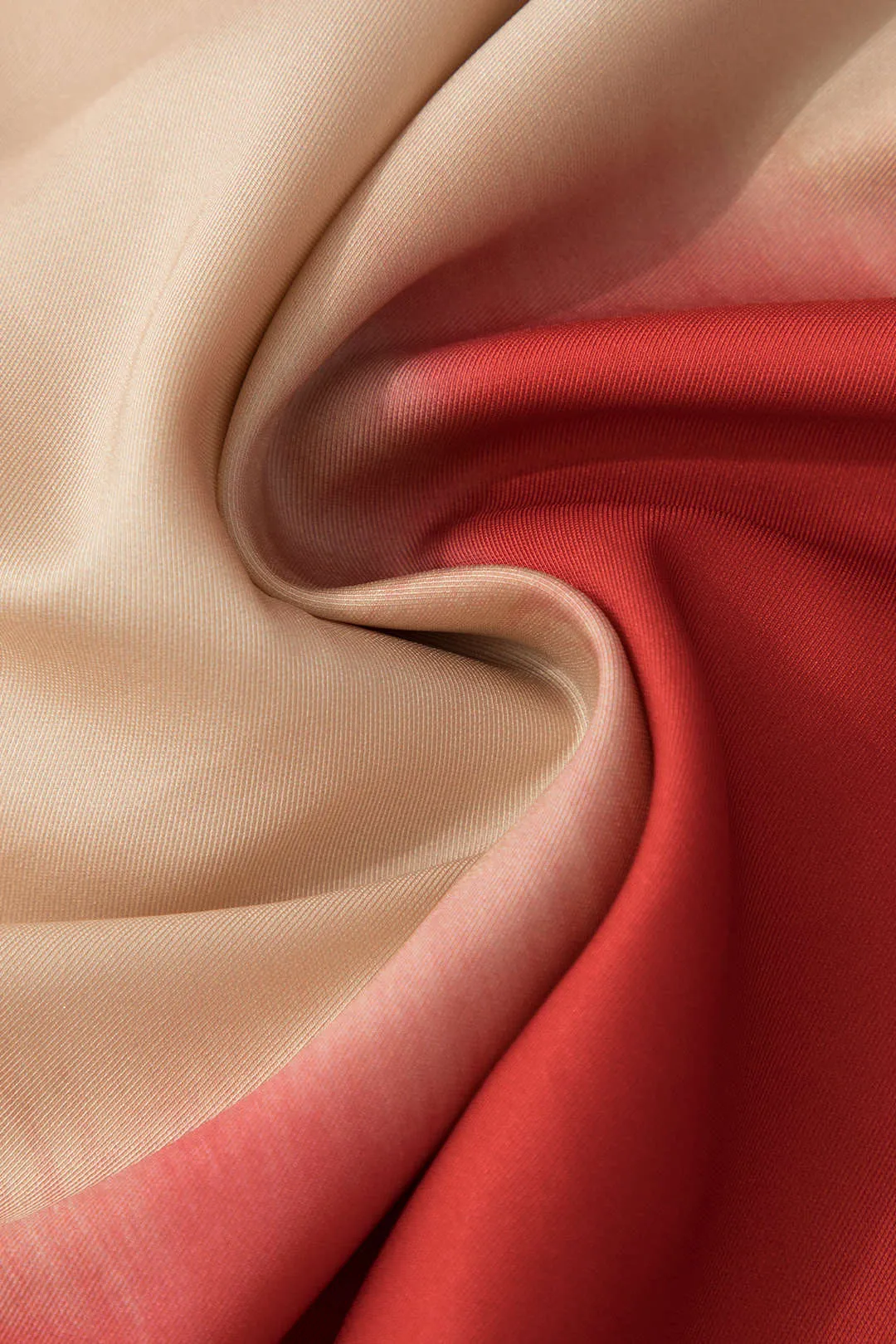 Xanthe - Sleek Satin Ombre Woman's Long Sleeve Shirt