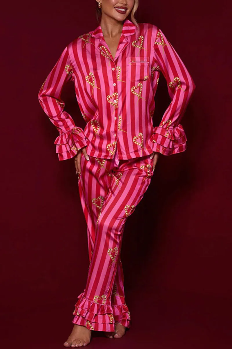 XK0272 Hearts Graphic Pajamas Set