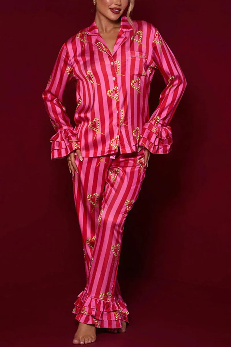 XK0272 Hearts Graphic Pajamas Set