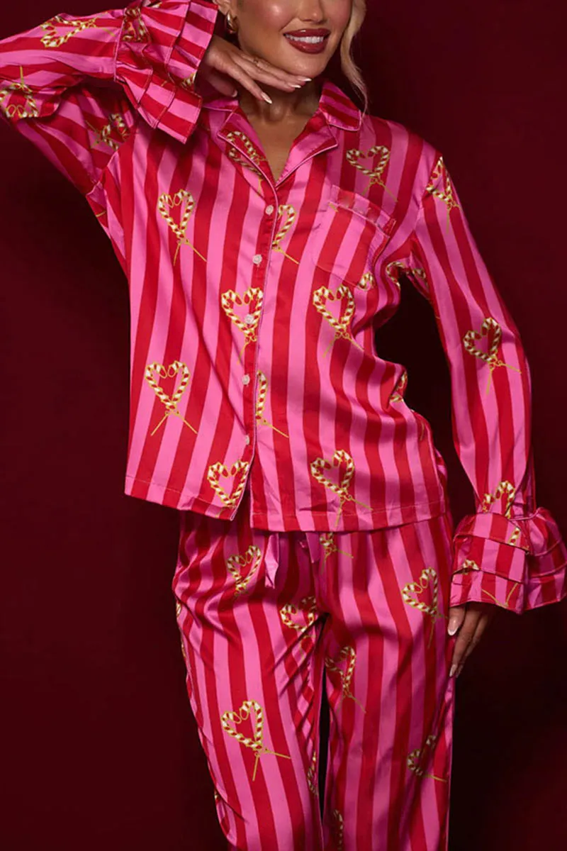 XK0272 Hearts Graphic Pajamas Set