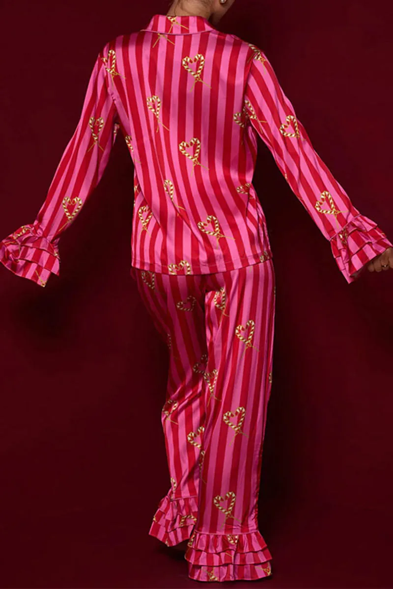 XK0272 Hearts Graphic Pajamas Set