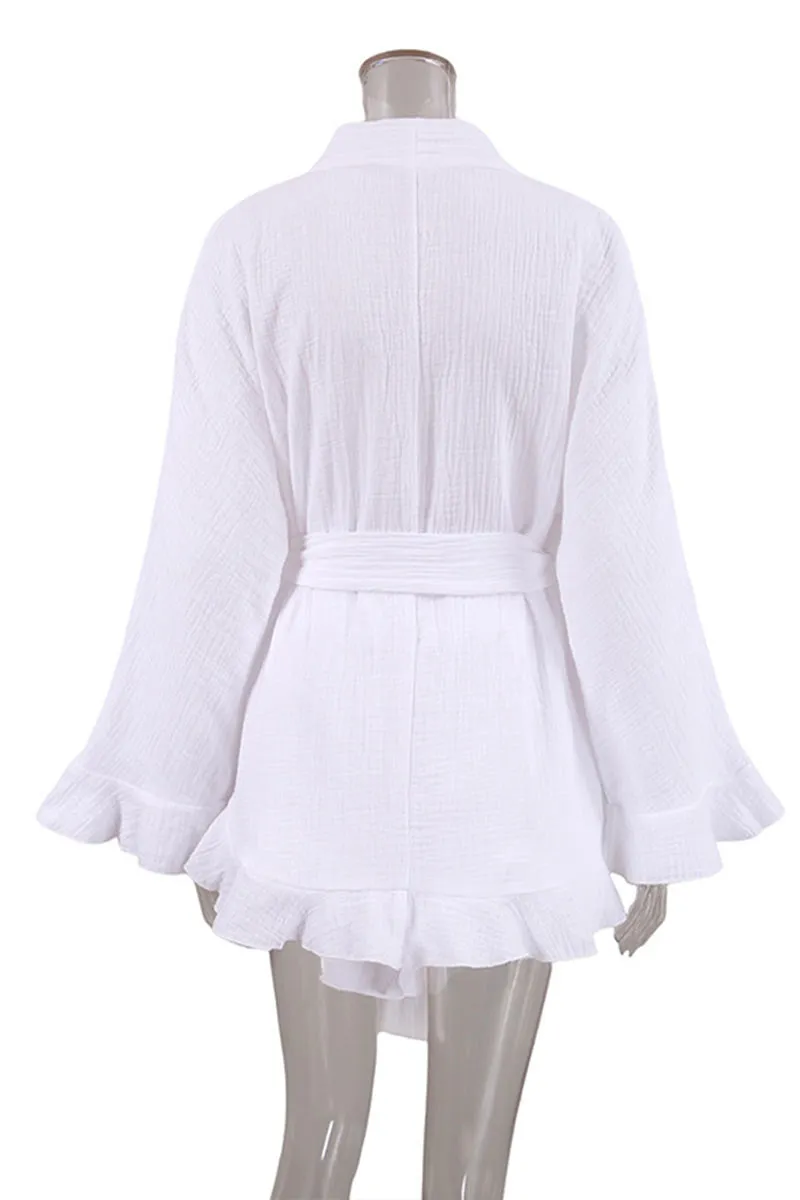XK0376 Cotton Robe and Shorts Set