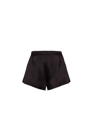 YARI BLACK: ORGANIC SILK SHORTS