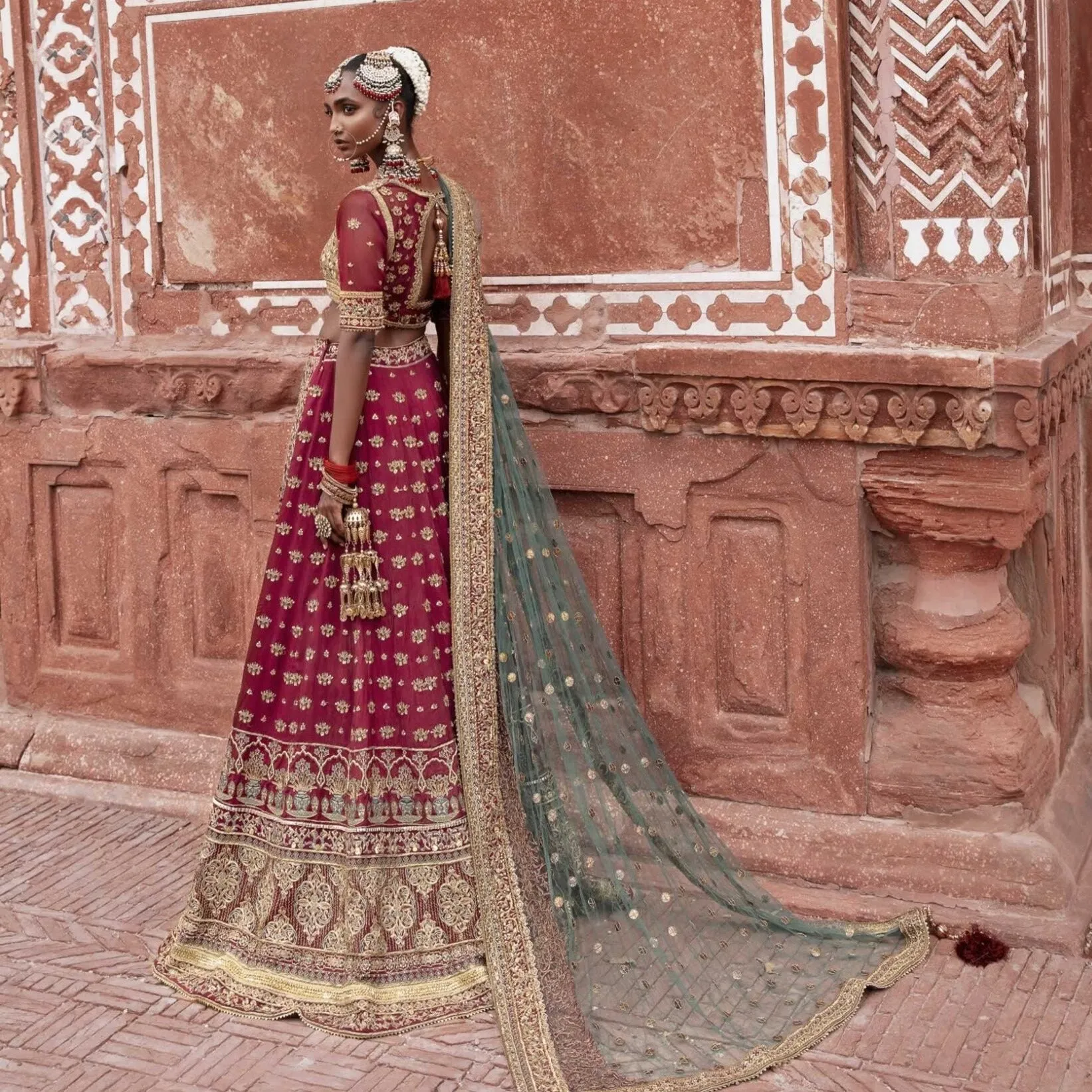 Yellow Gold Lehenga Choli Bridal Pakistani Wedding Dresses